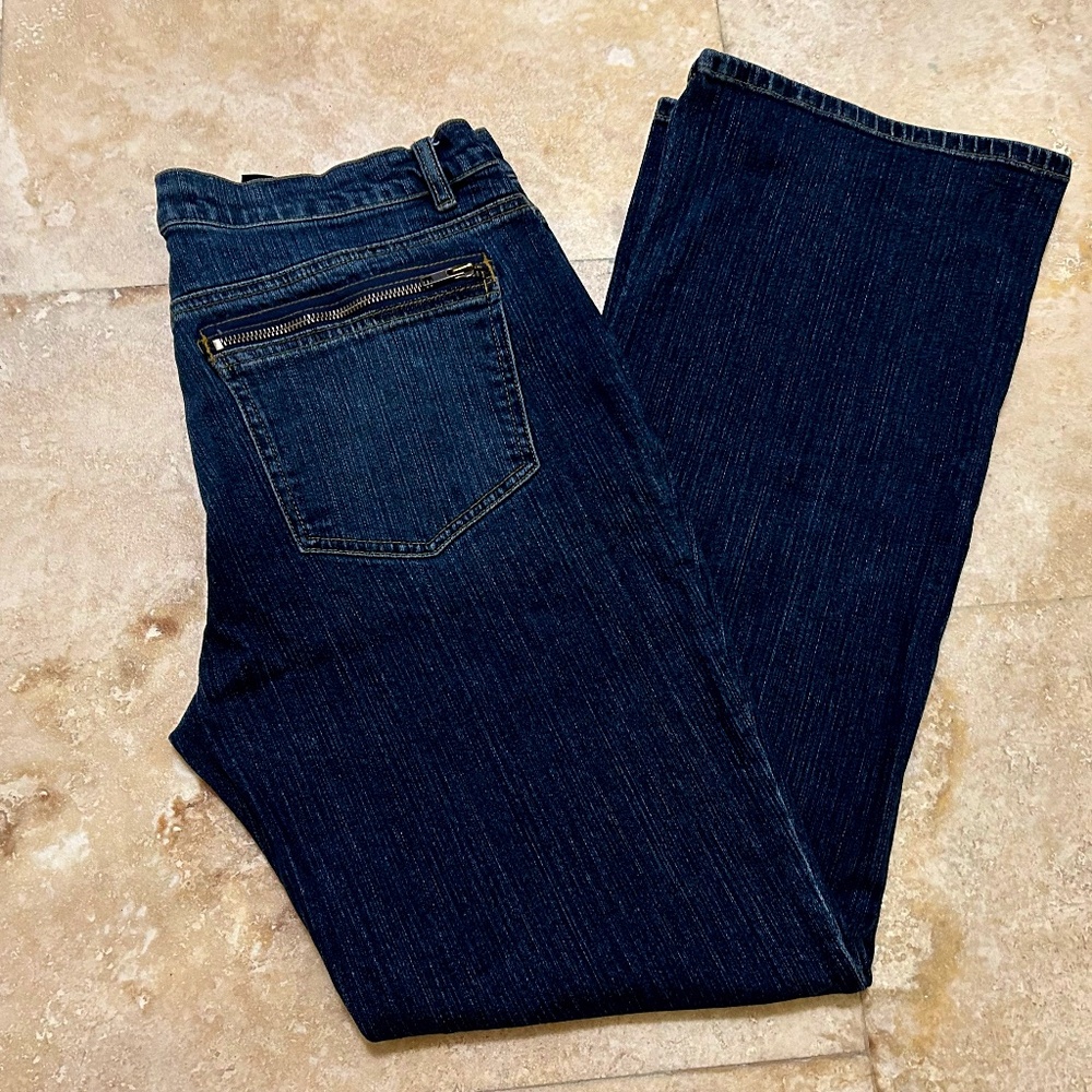 DKNY Jeans, Dark Blue Boot Cut Jeans, Size 12, New without tag